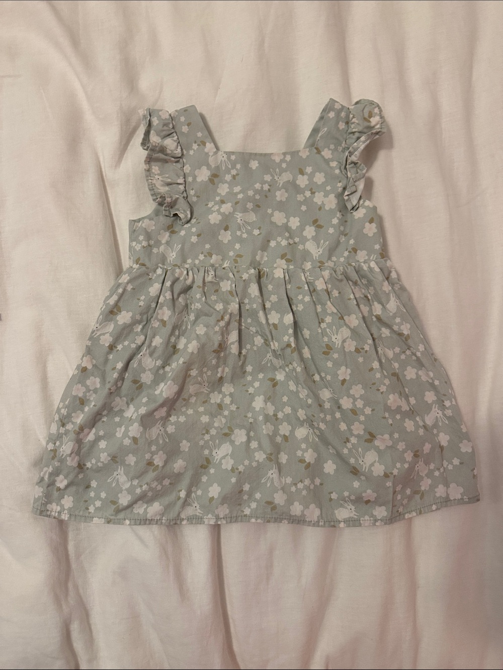 Draper James Girl's Mint Green Floral Ruffle Dress